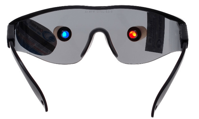 Trainingsbrille mit LED-Strahlern zur Verbesserung der Sehkraft